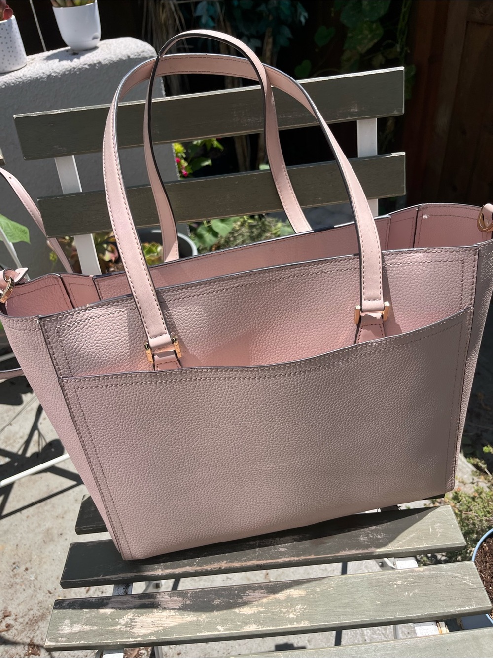 Michael Kors Three Piece Blush Pink Leather Tote Set for Travel - Picture 4 of 5